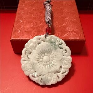 Floral Jade Pendant necklace